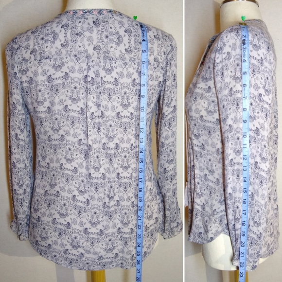 Vintage America Blues Julia Print Embroide… - Picture 5 of 8